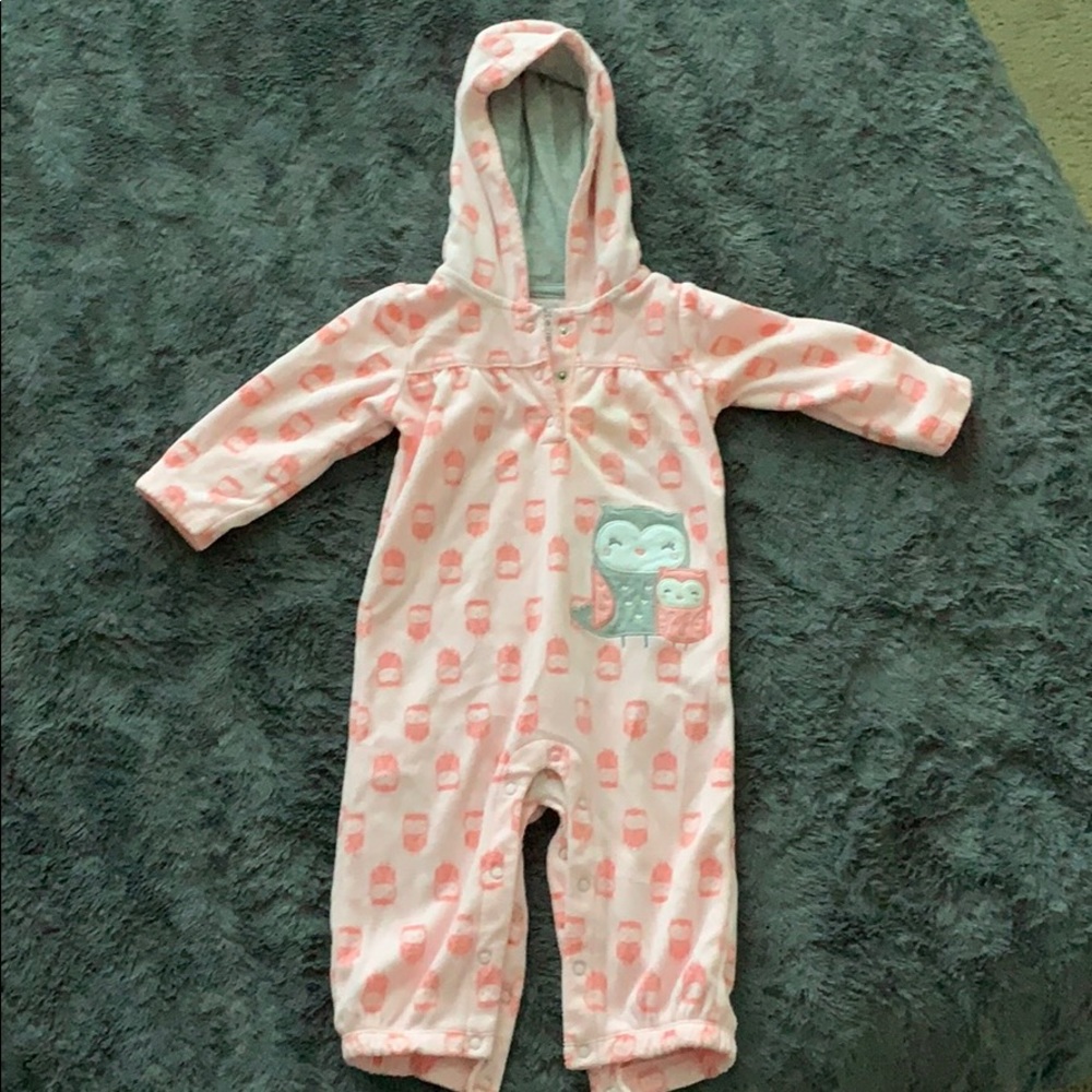 Fleece romper w hoodie